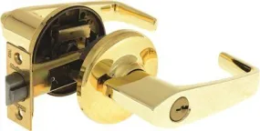 Kwikset Kingston Entry Lever Polished Brass