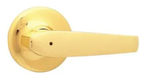 Kwikset Kingston Privacy Lever Polished Brass