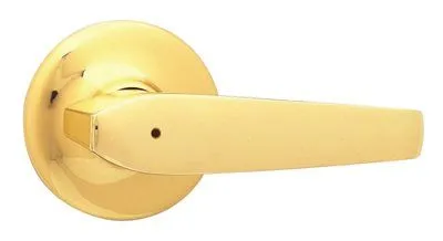 Kwikset Kingston Privacy Lever Polished Brass