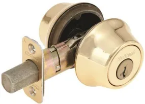 Kwikset Smartkey 665 Double Cylinder Deadbolt Polished Brass