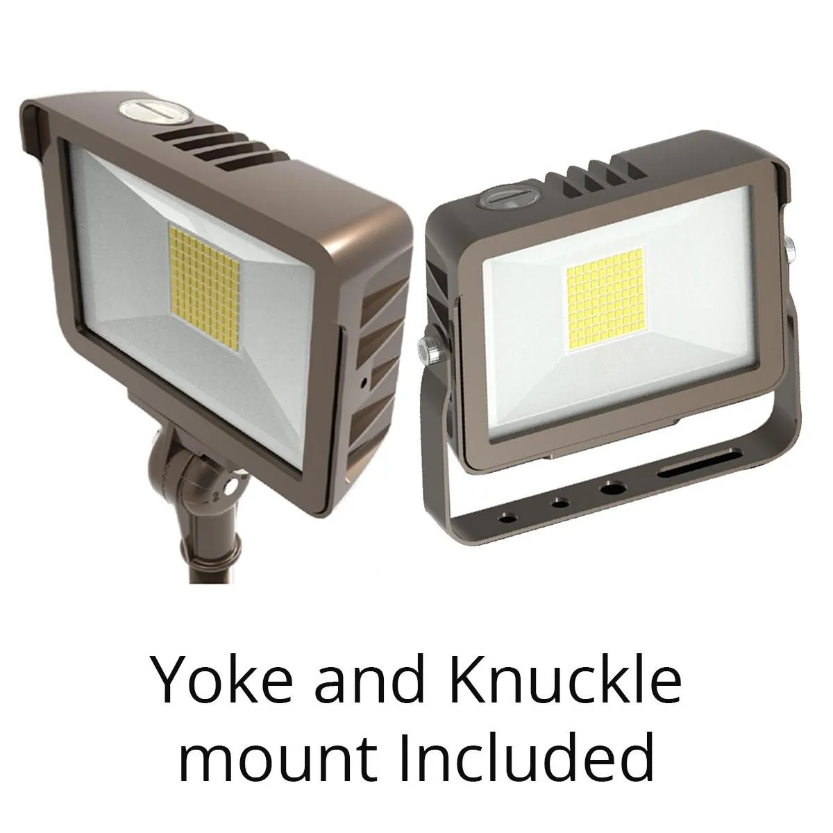 LED Flood Light With Photocell, 35 Watts, 5000 Lumens, 30K/40K/50K, 120-277V, Bronze