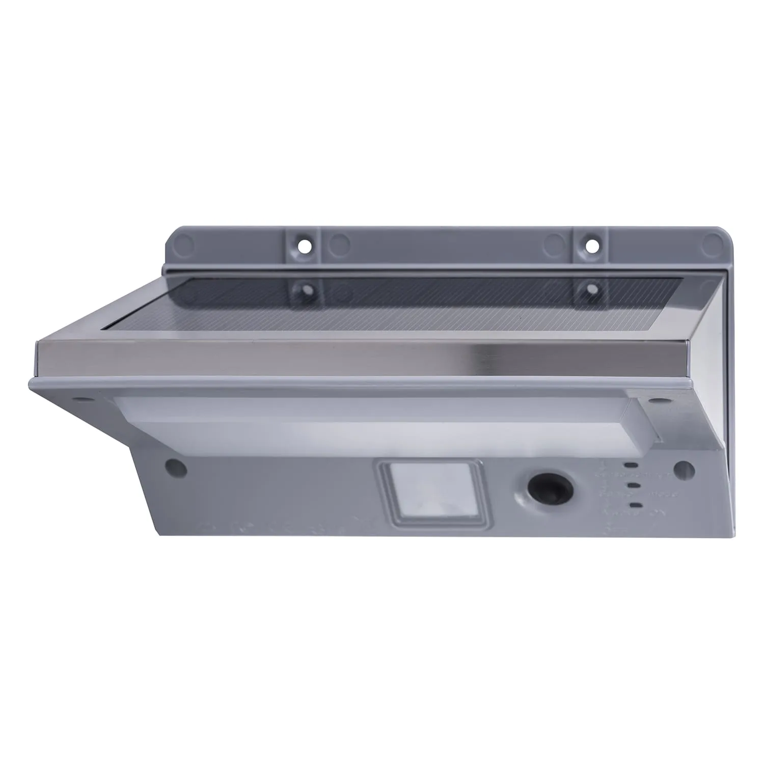 LED Solar Flush Mounted Wall Light with Motion Sensor in Black or Stainless Steel - Solar Lighting Direct