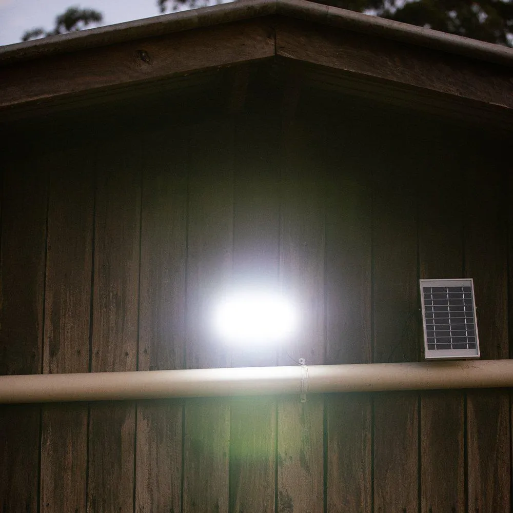 LED Solar Security Flood Light w/ Sensor and Solar Panel 10w 1000 Lumens PRS-05
