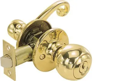 Legend Entry Lock Scroll Lever Polished Brass