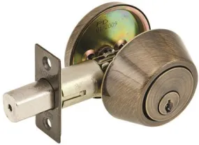 Legend Single Cylinder Deadbolt Adj Bs Kw1 Antique Brass