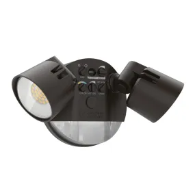 Lithonia HGX-ALO 2-Head HomeGuard LED Security Floodlight Adjust Lumens and Motion Sensor, Switchable CCT