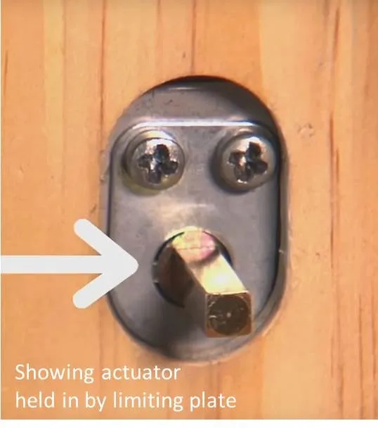 Lock Limiting Actuator Plate