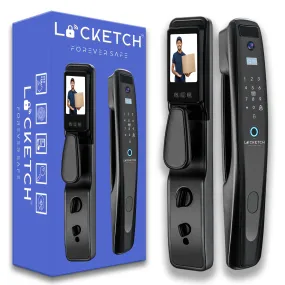 Locketch Night Vision Camera Smart Door Lock & Doorbell for Homes 5-In-1 Keyless Smart Door Lock with Camera Featuring App & NFC – Wi-Fi Connection