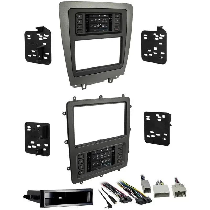 Metra 99-5839CH Charcoal 1 or 2 DIN Dash Kit for 2010-14 Ford Mustang