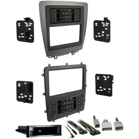 Metra 99-5839CH Charcoal 1 or 2 DIN Dash Kit for 2010-14 Ford Mustang