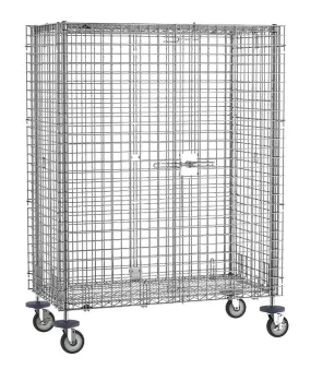 Metro SEC35EC Chrome Security Cart with Braking Casters, fits 18" x 48" Shelves
