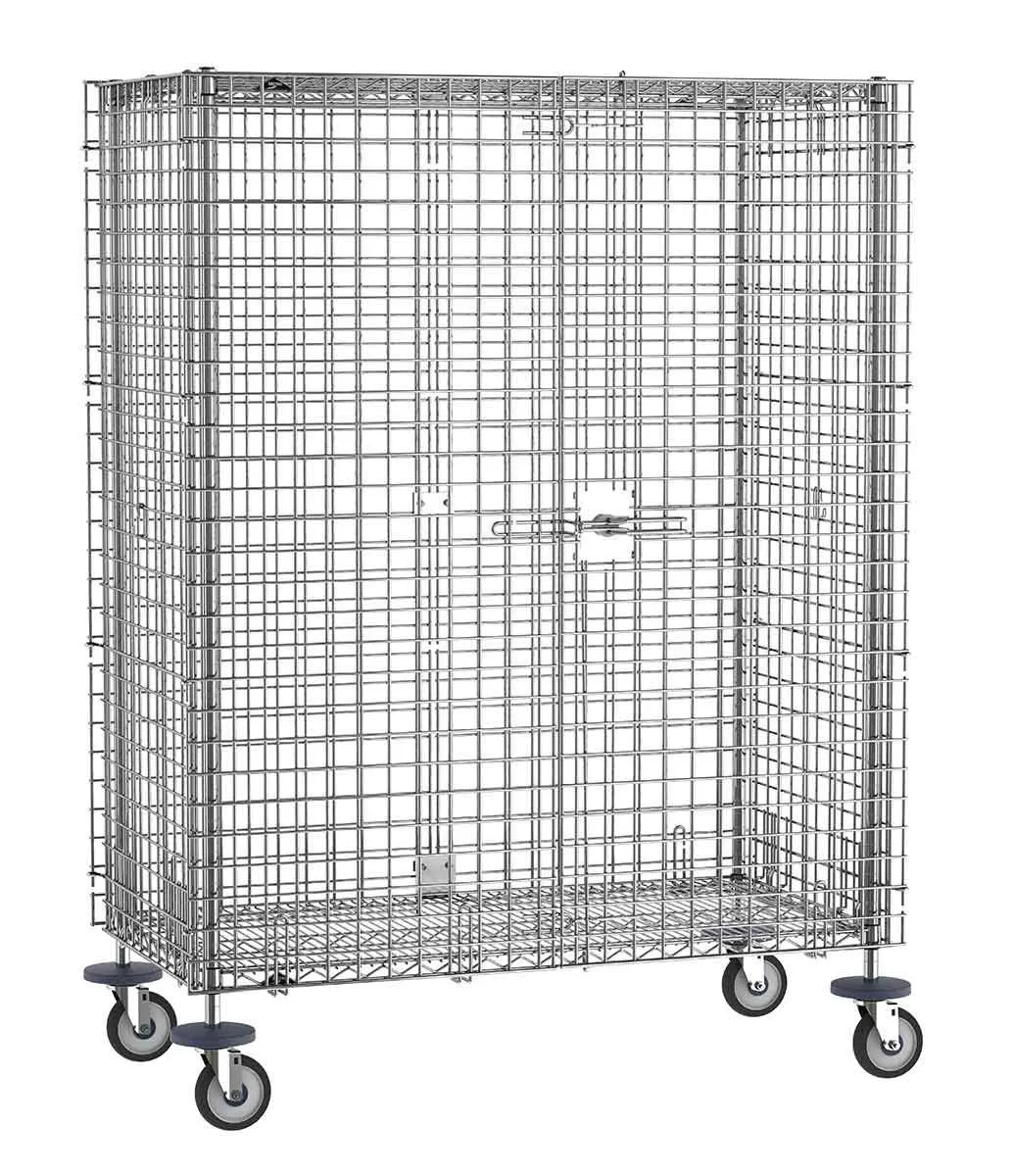Metro SEC55DC Chrome Security Cart, fits 24" x 48" Shelves