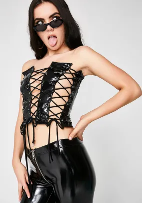 Midnight Siren Slayer Lace-Up Bustier