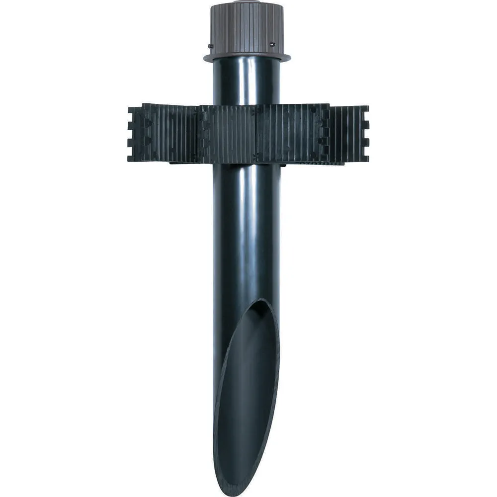 Mounting Post - 2" Diameter - Dark Gray Finish Cap