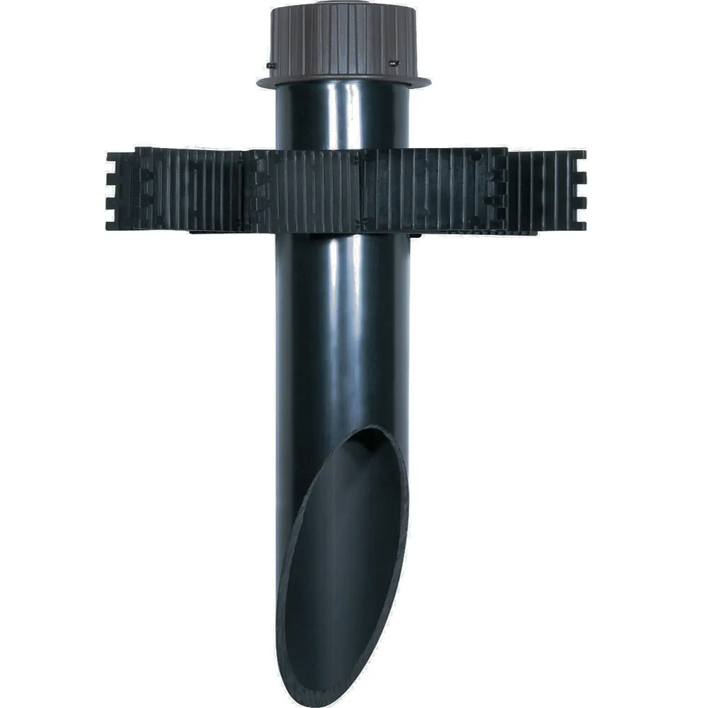 Mounting Post - 3" Diameter - Dark Gray Finish Cap