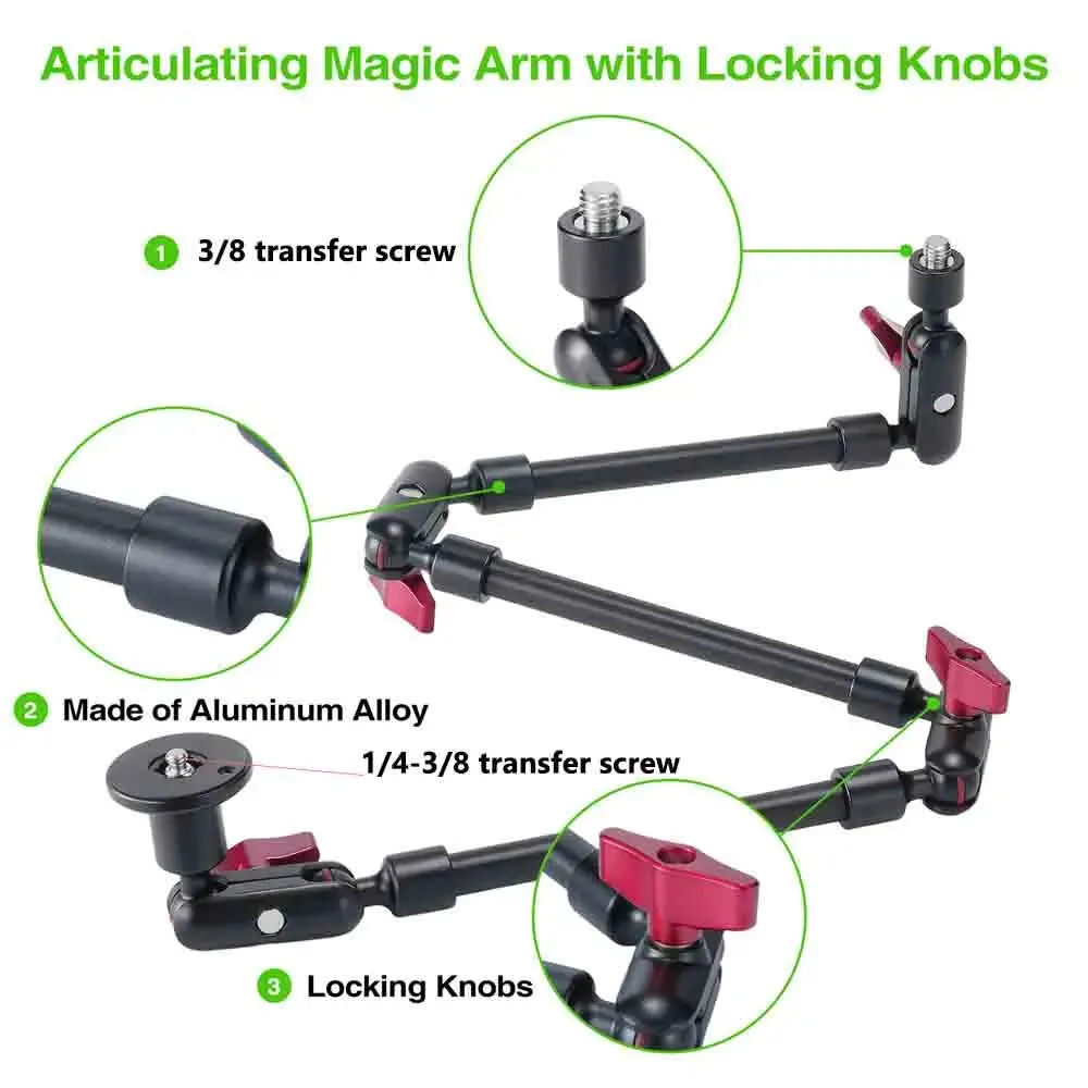New 32inch VRIG Magic Arm Phone Stand for Mobile Phone Camera or Webcam for Vlogging, Recording, Photographers or Influencers
