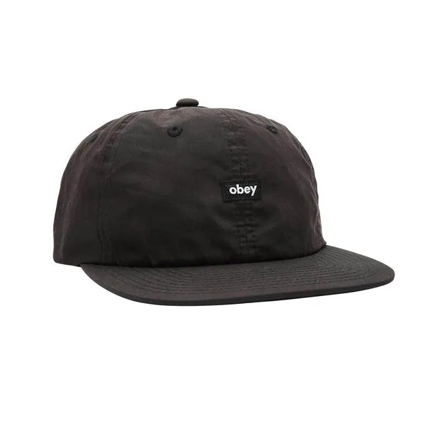 Obey Lowercase 6 Panel - Black