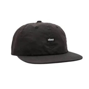 Obey Lowercase 6 Panel - Black