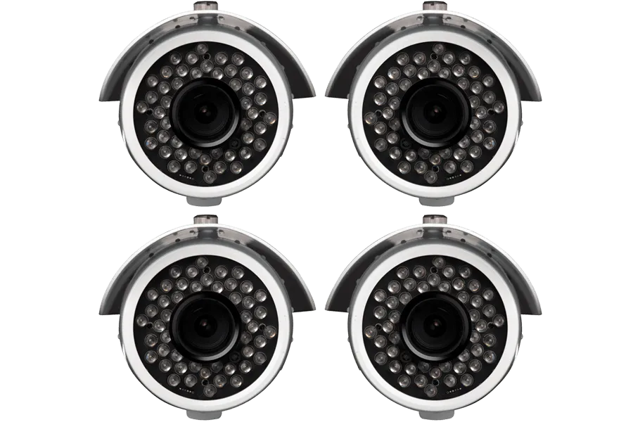 Outdoor security cameras with 600 TVL - (4 pack)