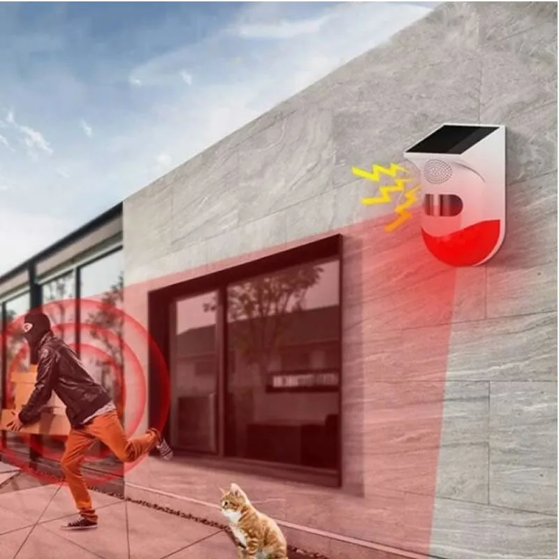 Outdoor Solar Motion Anti-Thief Alarm With Remote Control Ct80