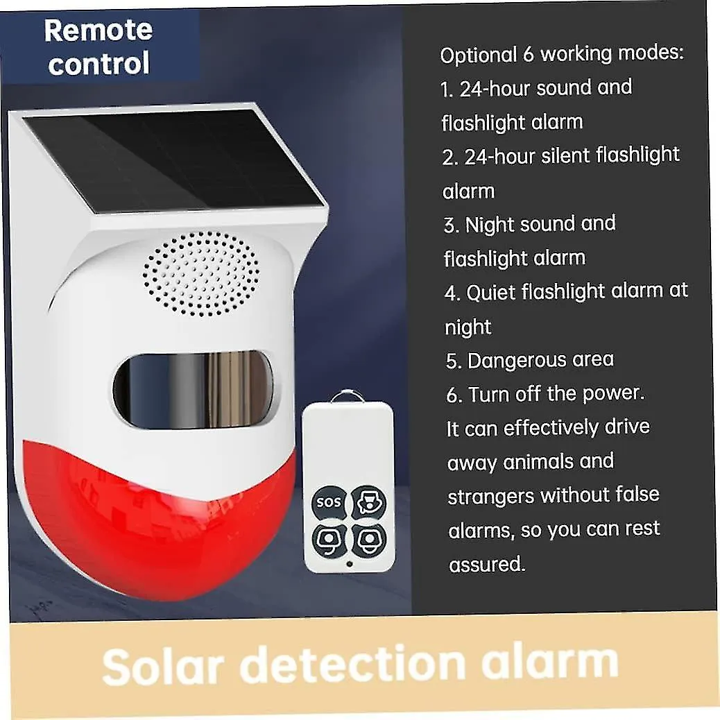 Outdoor Solar Motion Anti-Thief Alarm With Remote Control Ct80