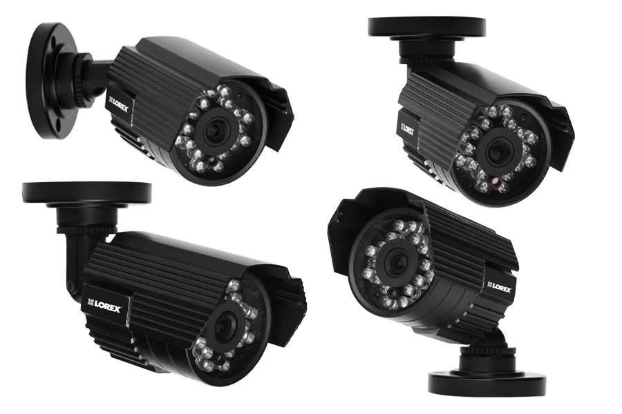 Outdoor surveillance cameras with audio (4 Pack)