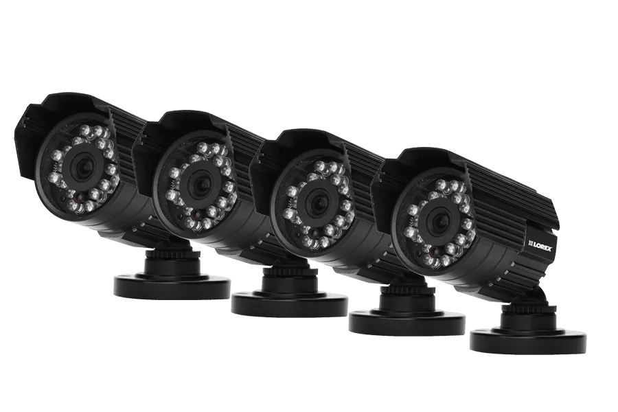 Outdoor surveillance cameras with audio (4 Pack)