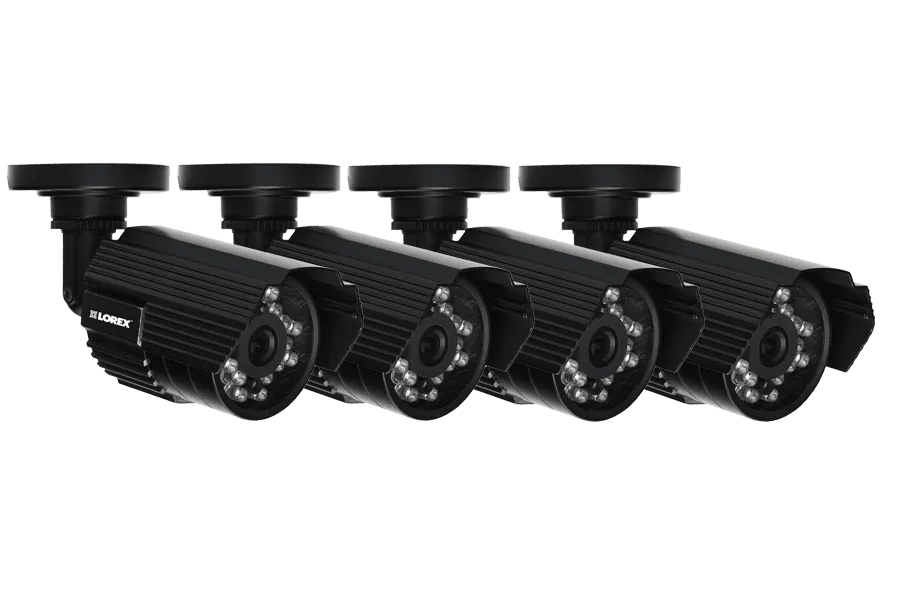 Outdoor surveillance cameras with audio (4 Pack)