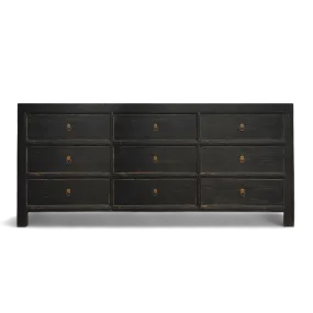 Pistoria Black Rustic Timber Chest of Drawers
