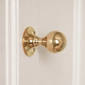 Polished Brass Round Door Knobs