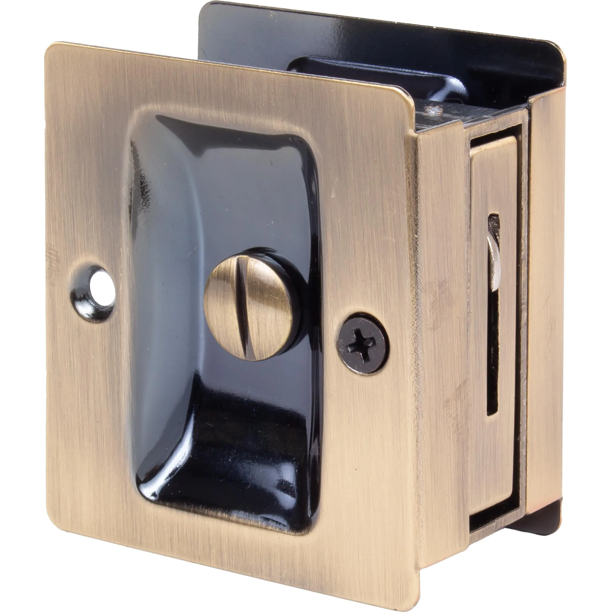 Premium Square Pocket Door Lock, Privacy/Bed/Bath Latch