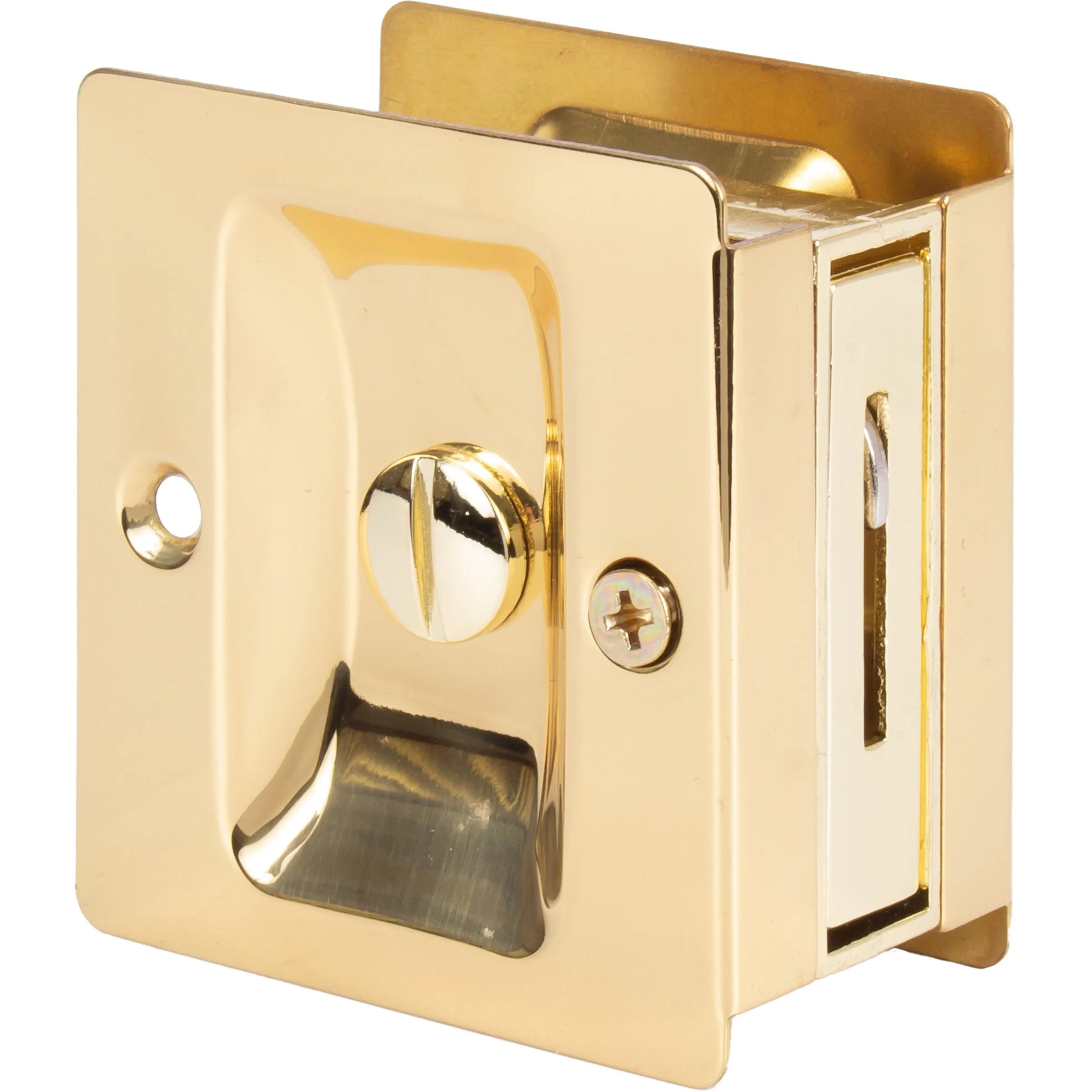 Premium Square Pocket Door Lock, Privacy/Bed/Bath Latch