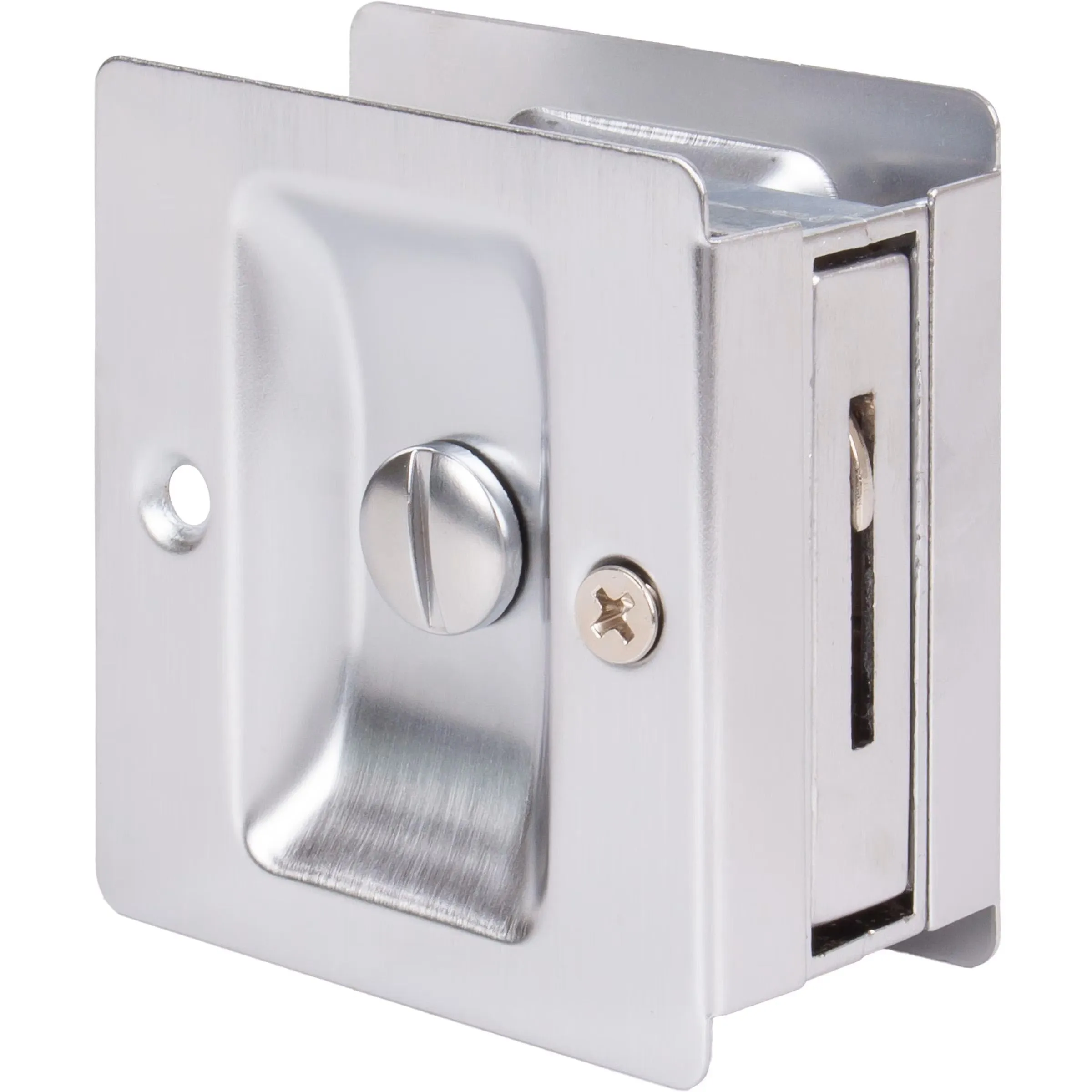 Premium Square Pocket Door Lock, Privacy/Bed/Bath Latch