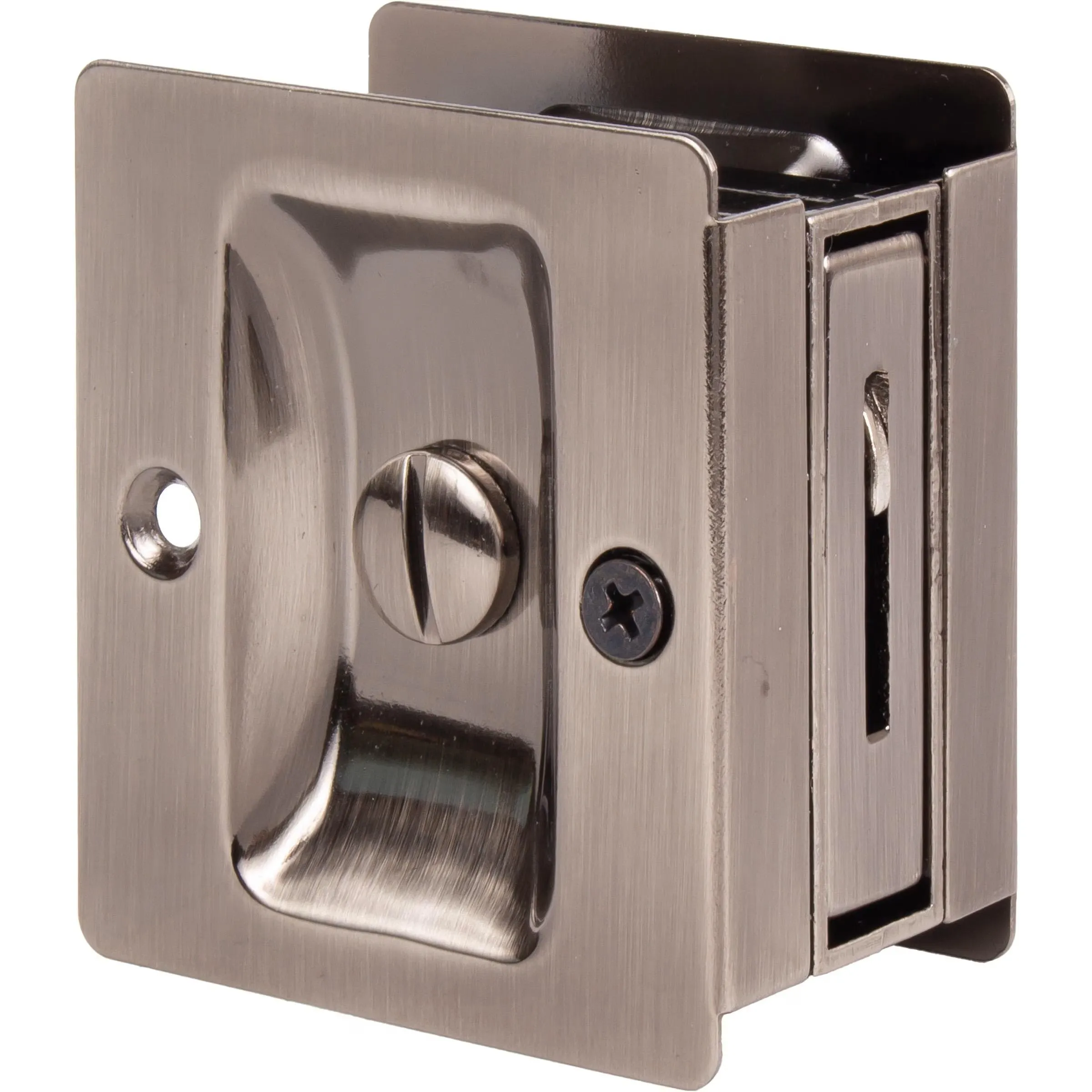 Premium Square Pocket Door Lock, Privacy/Bed/Bath Latch