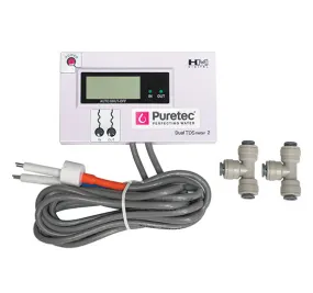 Puretec PTE50 Dual Zone TDS Meter Panel with Tees & Probes