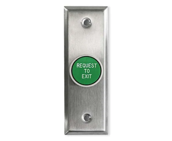 Remote Station Plate, Narrow Gang Stainless Steel Plate With One Button