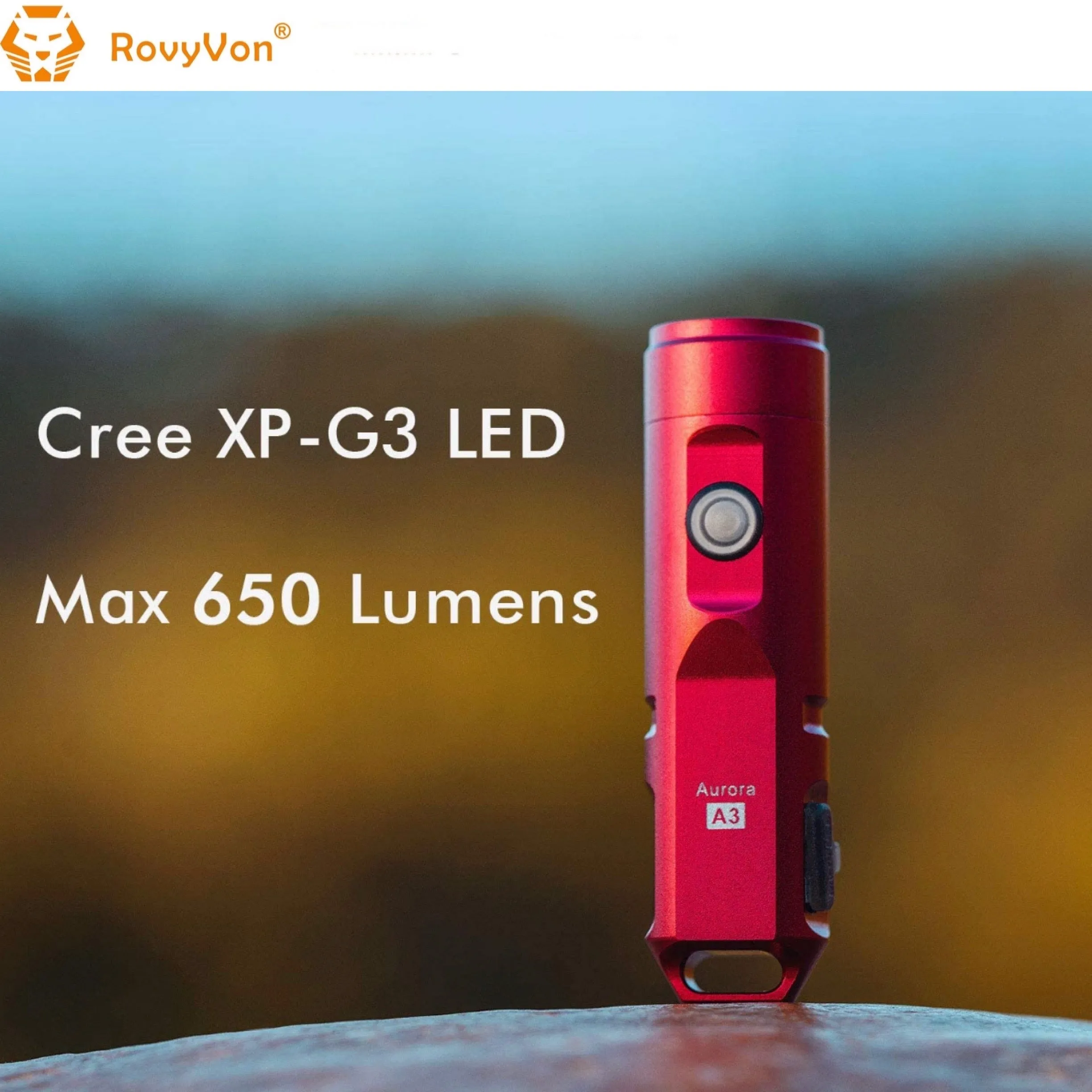 RovyVon Aurora A3x Aluminum EDC Keychain Flashlight