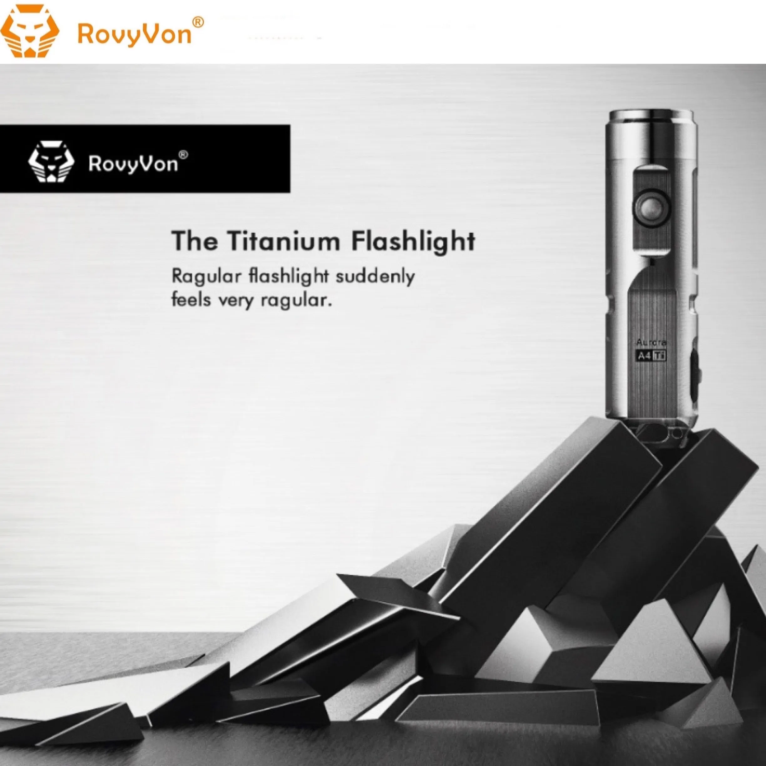 RovyVon Aurora A4x Titanium EDC Keychain Flashlight