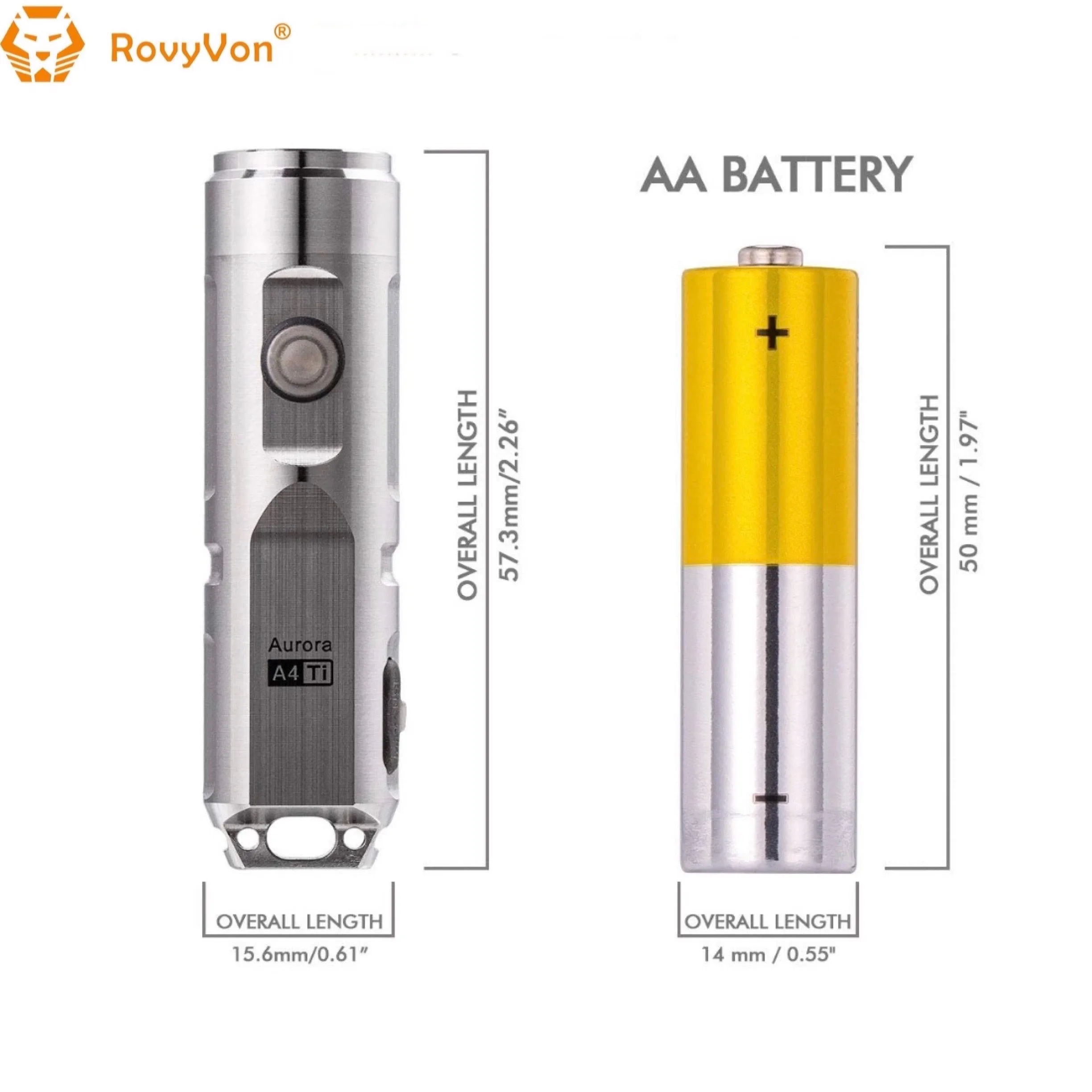 RovyVon Aurora A4x Titanium EDC Keychain Flashlight
