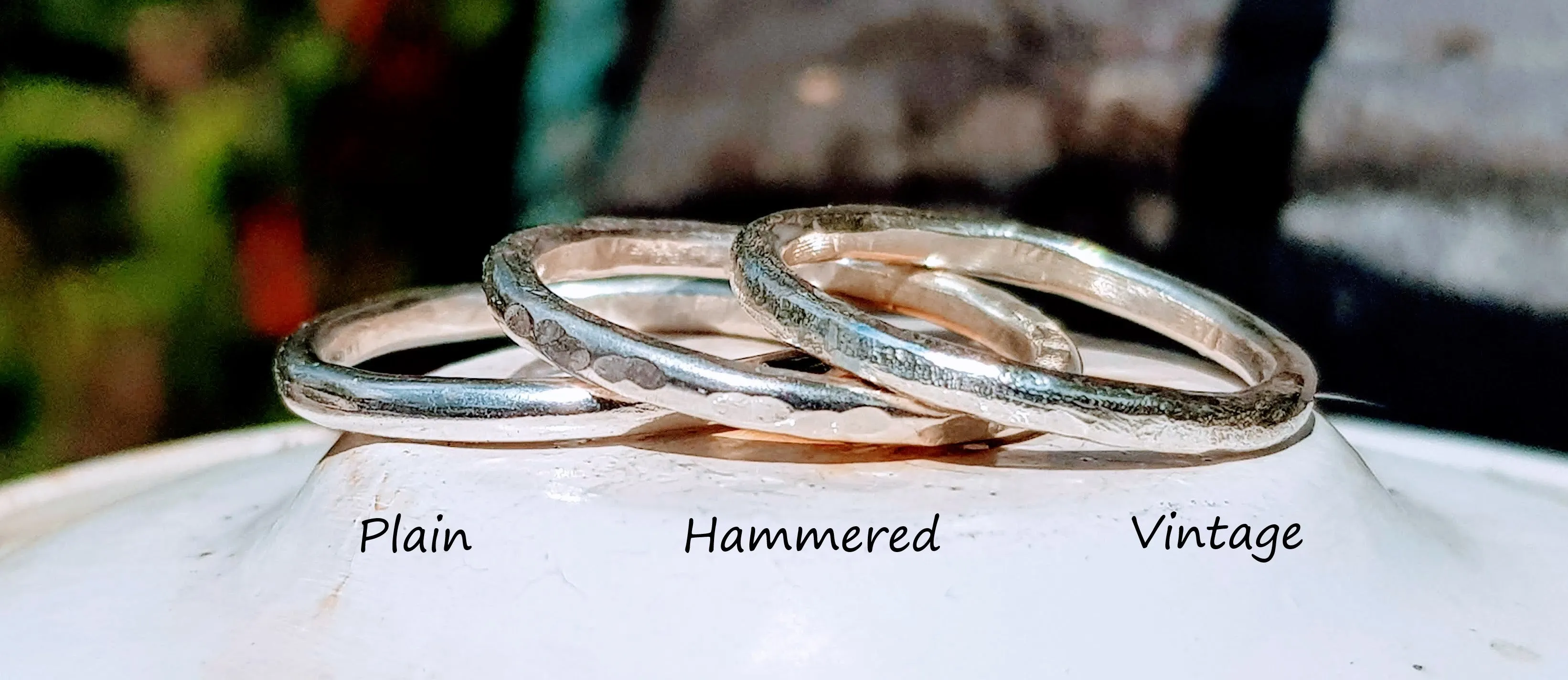 Silver 'Wonky Heart' Fingerprint Ring