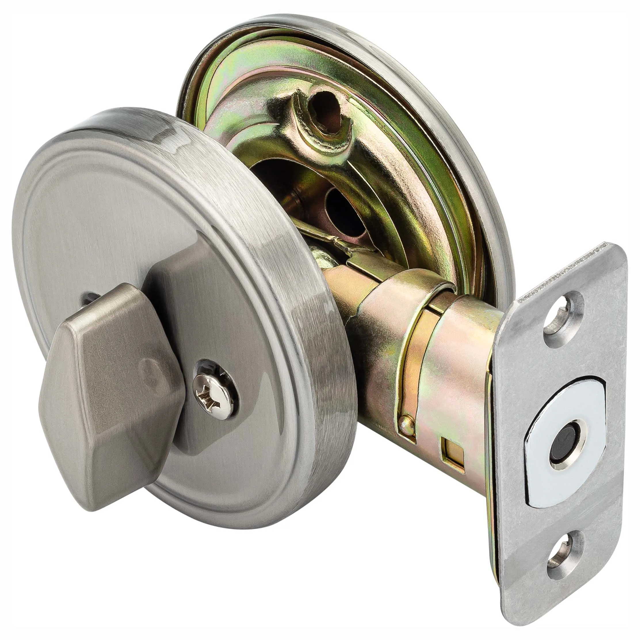 Single Sided Keyless Deadbolt With Exterior Plate
