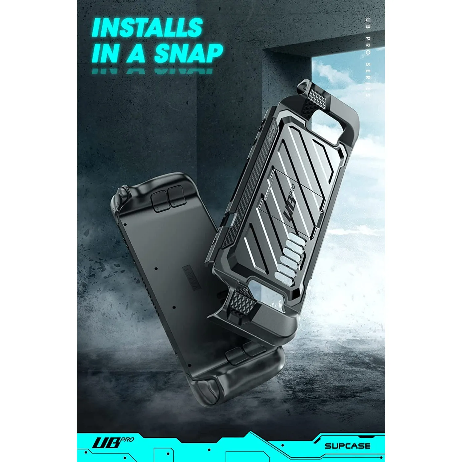 Steam Deck Unicorn Beetle PRO Rugged Kickstand Case(open box)-Black