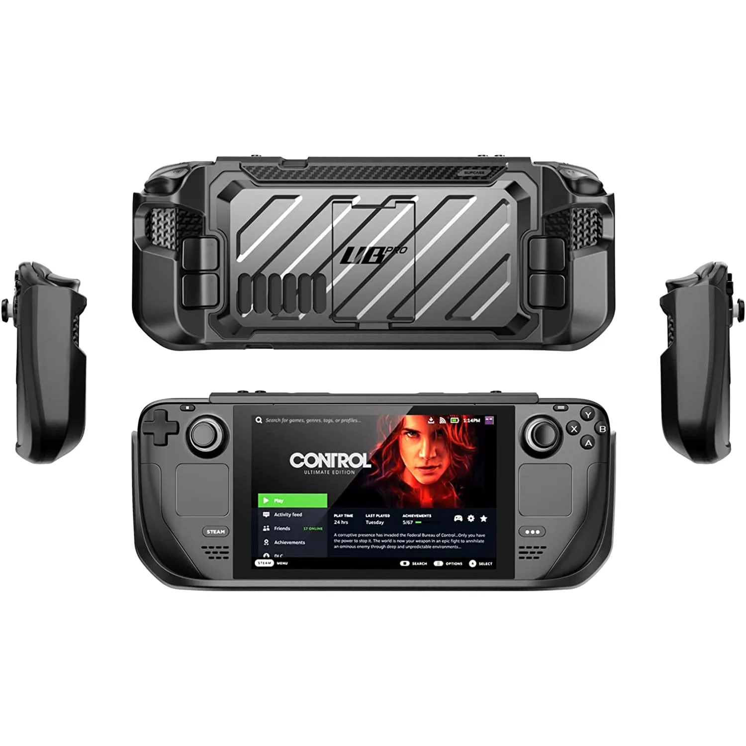 Steam Deck Unicorn Beetle PRO Rugged Kickstand Case(open box)-Black