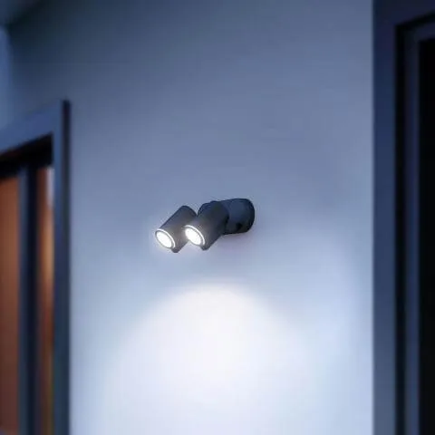 Steinel Spot Duo S Sensor Spotlight, 15W LED, Anthracite Finish, Outdoor Light - With Sensor