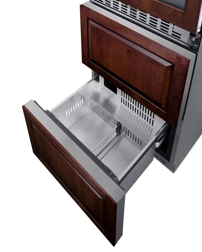 Summit Appliance 23.63'' 46 Bottle and Can Triple Zone Wine & Beverage Refrigerator