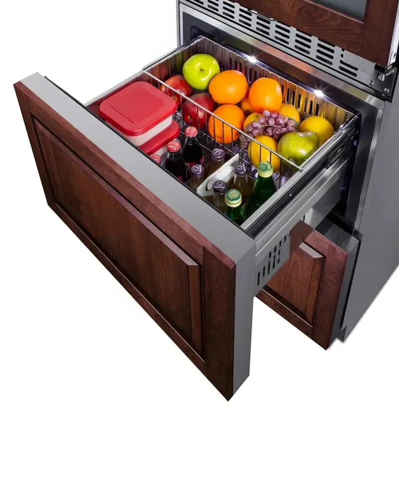 Summit Appliance 23.63'' 46 Bottle and Can Triple Zone Wine & Beverage Refrigerator