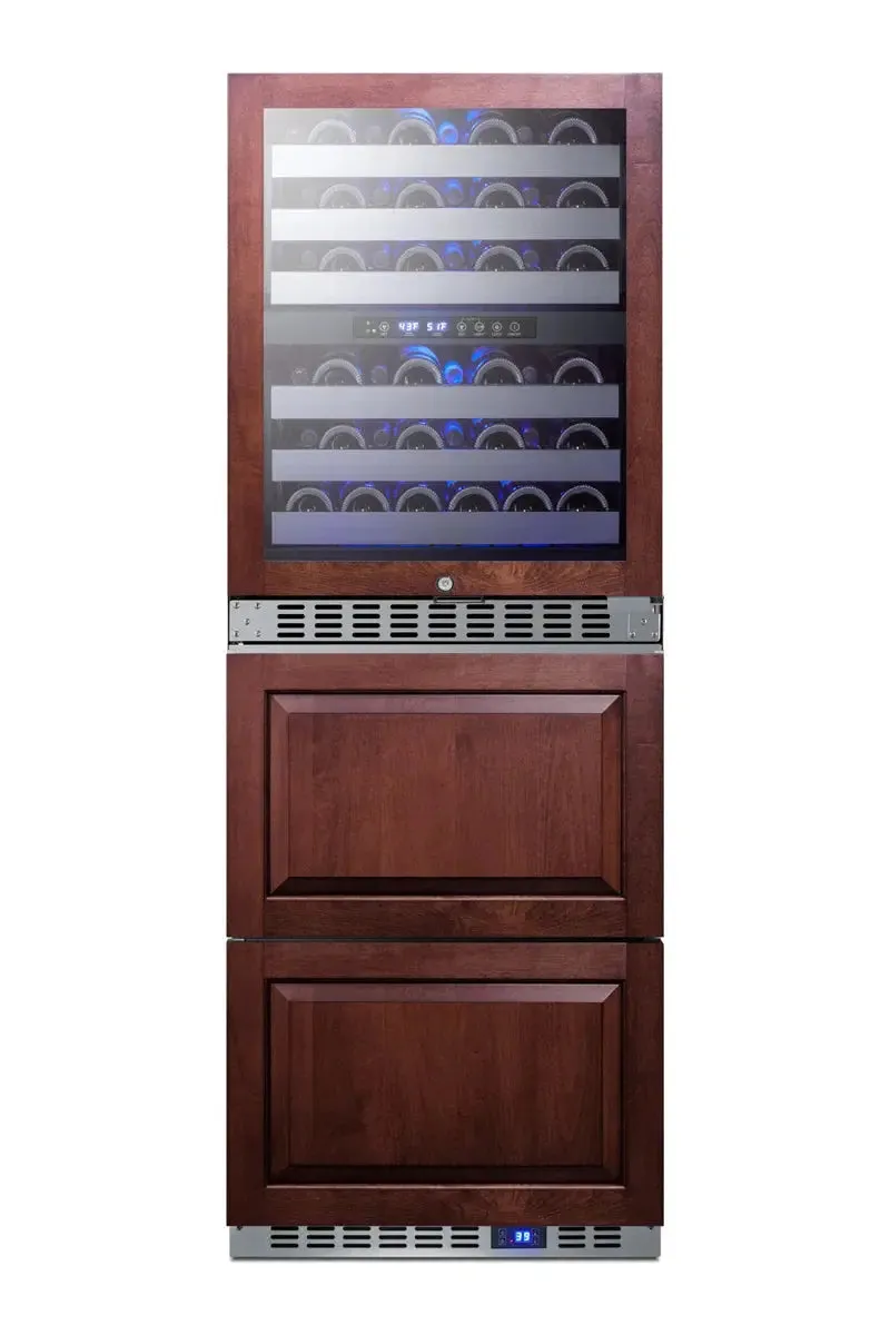 Summit Appliance 23.63'' 46 Bottle and Can Triple Zone Wine & Beverage Refrigerator