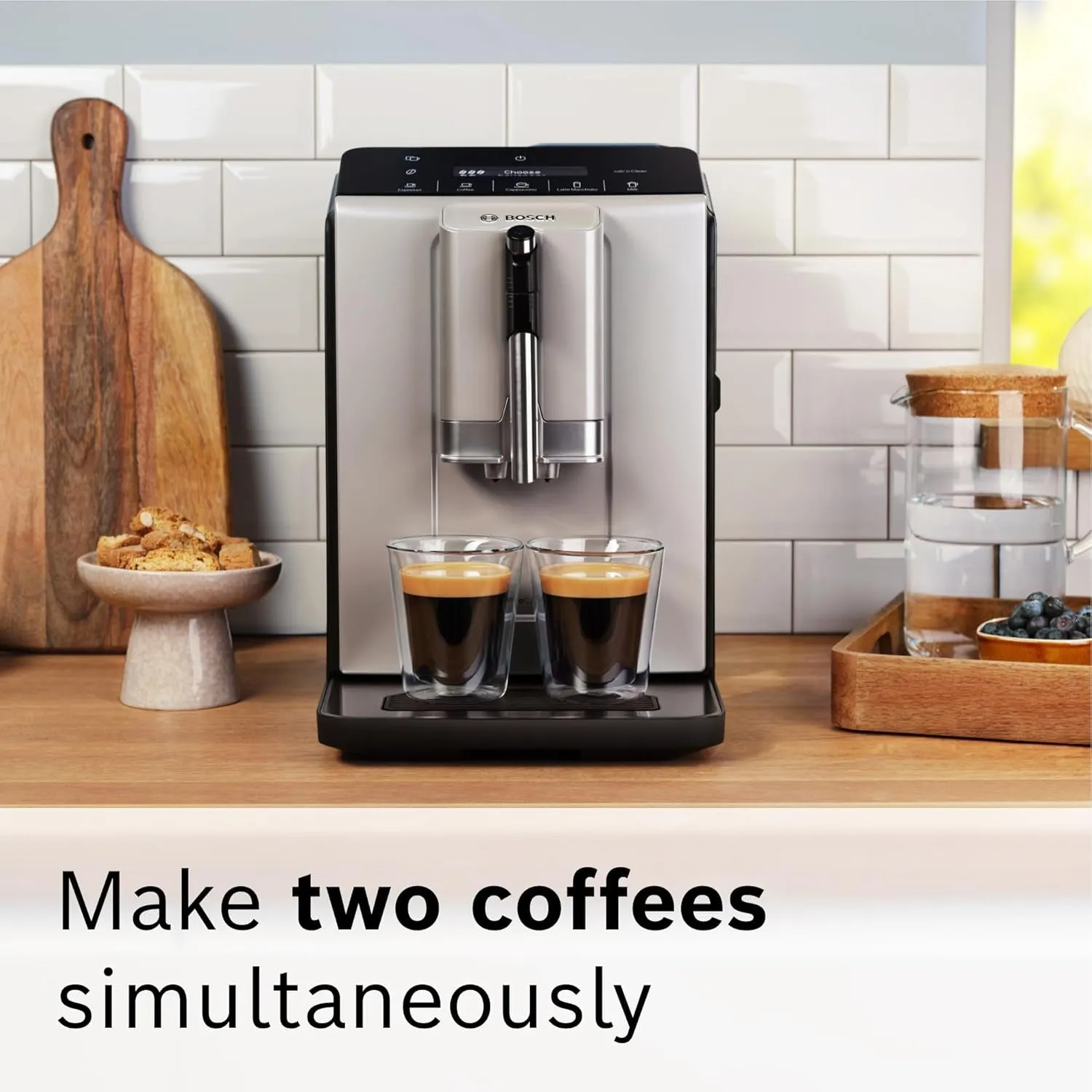 TIU20307 300 Series Fully Automatic Espresso Machine with Milk Express (In-Cup Frother), LCD   Touch Control Panel
