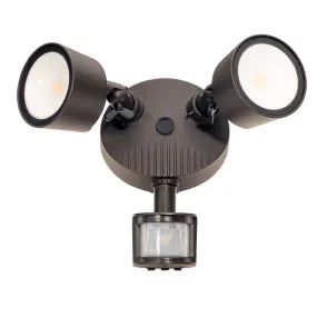 Topaz SL/24W/40K/BZ/MS Dual Head LED Security Light w/ Motion Sensor 24W 4000K - Bronze