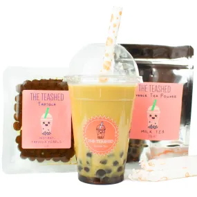 Traditional Milk Tea Bubble Tea Kit with Tapioca – 3 Servings